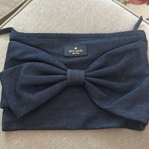 Kate Spade On Purpose Denim Bow Wristlet